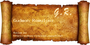 Gudmon Romulusz névjegykártya